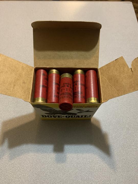 Winchester NOS 12 Gauge Dove&Quail Load Shotgun PAPER Shotgun Shells